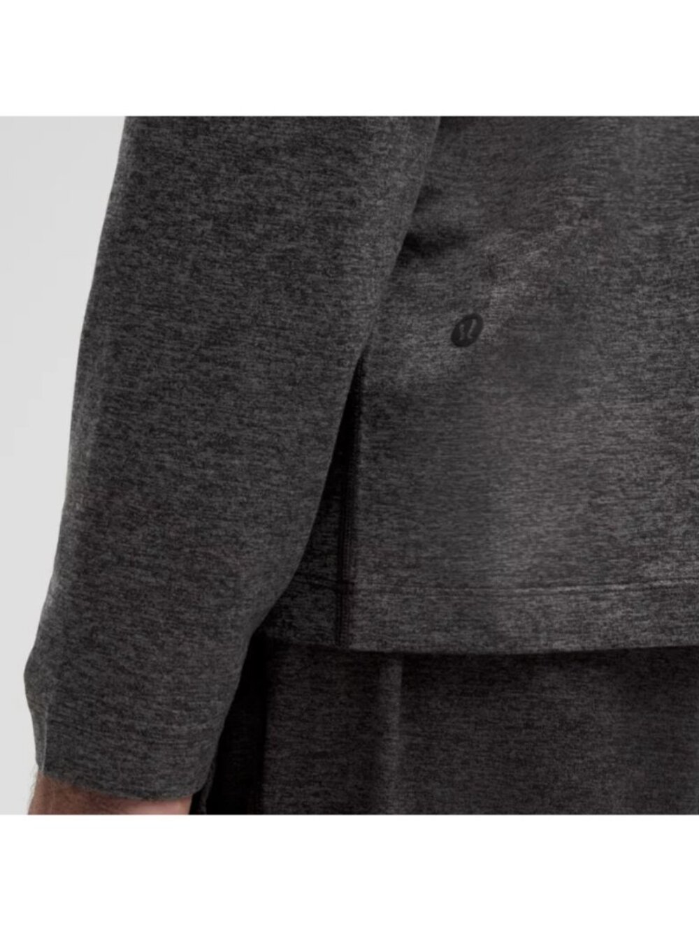 Lululemon Soft Jersey Half Zip Heathered Black/Heathered Graphite Grey - Picture 4 of 8